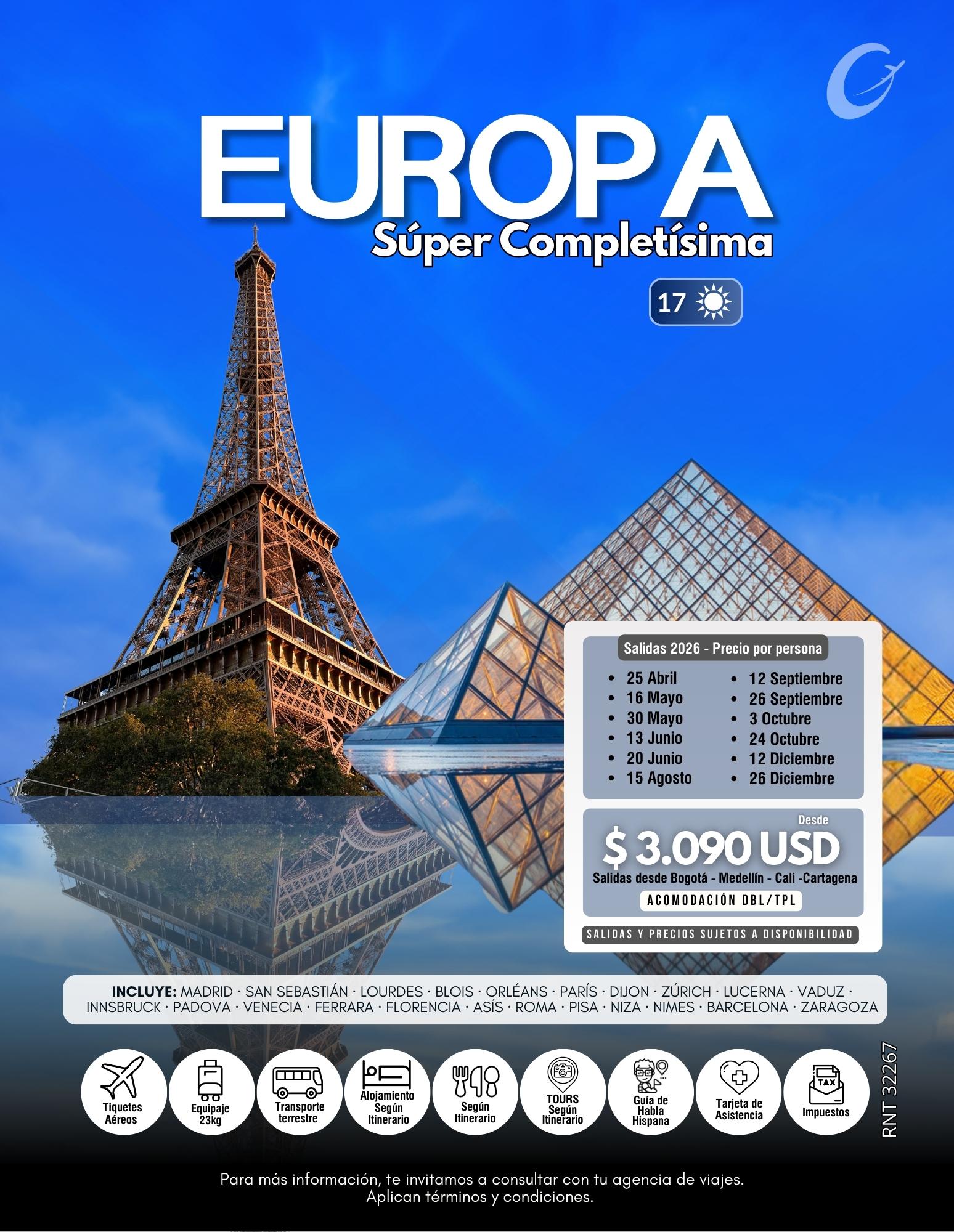 tours para europa